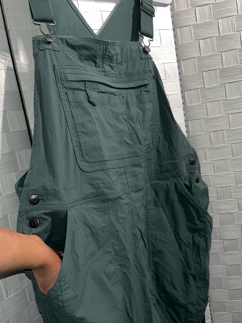 Duluth Trading Co Green Heirloom Gardening Bib Ripstop Overalls Womens XL X 31 - Picture 5 of 10